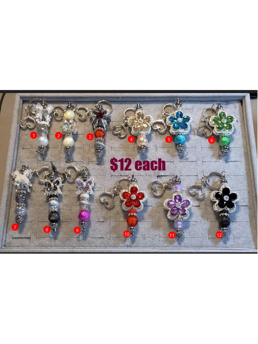 Pen- Handmade Beaded Pens, Purse Charms & Keychain, clearance!